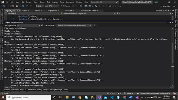 Onion Architecture in Asp.net Core 6 Web API